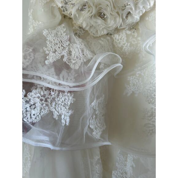 Maggie Sottero Chloe Wedding Dress Sweet Heart Ball Gown Lace Tulle Ivory 10 NWT - Picture 5 of 11